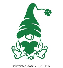 Get ready for a love-filled St. Patrick's Day. Raise a glass to love and laughter with our adorable gnome surrounded by hearts. Download our digital vector illustration. Cheers to a pint full of love!