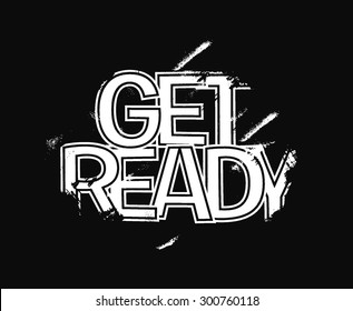 Get Ready Paint Splash typography design