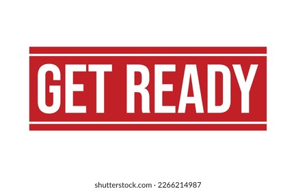 Get Ready Rubber Stamp Seal Vector