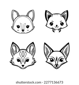Get ready to slyly charm with our cute kawaii fox head collection. Hand drawn with love, these illustrations are sure to add a touch of whimsy to your project
