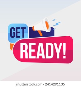 get ready special offer banner flat design vector
