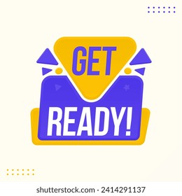 get ready special offer banner flat design vector