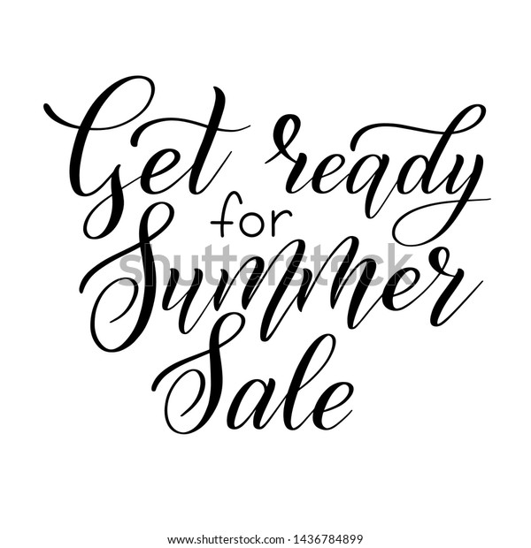 Get Ready Summer Sale Black Isolated Stock Vector Royalty Free
