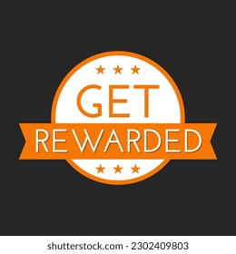 Get rewarded prize money winners badge icon label design vector