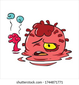 Get rid of Covid 19 virus illustration.