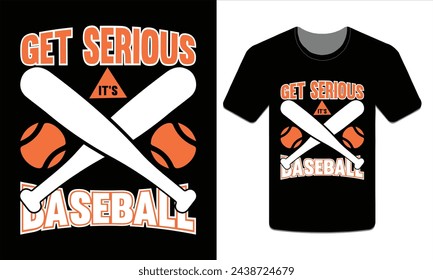 Ernsthaft, es ist Baseball, Baseball T-Shirt Design Vektor Art