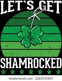 Let’s Get Sham-Rocked Green Plaid St. Patrick’s Day T-Shirt design.