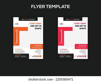 Get in shape gym flyer template