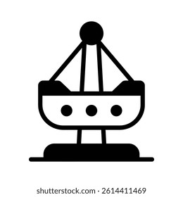 Get a sight of our trendy glyph icon of boat ride