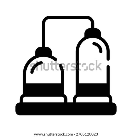 Get a sight of this amazing glyph icon of oil refinery plant