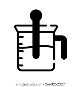 Get a sight of this glyph icon of lab stir beaker
