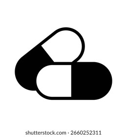 Get a sight of this glyph style icon showing drugs