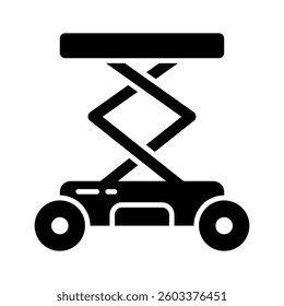 Get a sight of this latest glyph icon depicting scissors lift