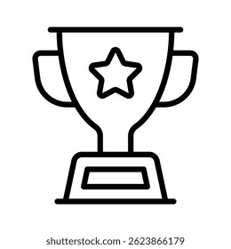 Obtenga una vista de este último icono de línea que representa el trofeo