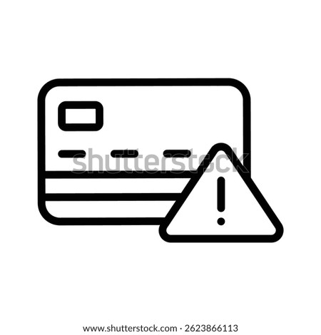 Get a sight of this latest line icon depicting card error
