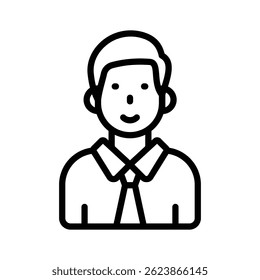 Get a sight of this latest outline icon of business manager