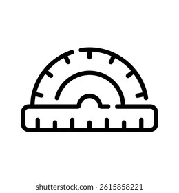 Get a sight of this line style icon of protractor
