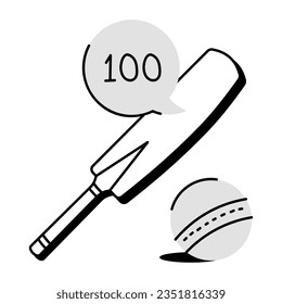 Get a sketchy icon of batting score 