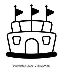 Get a sketchy icon of cricket arena  