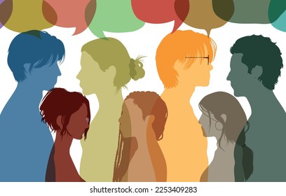 Get social, speak, and create a speech bubble. Concept of social media. Vector Illustration. Creating connections and sharing virtual content.