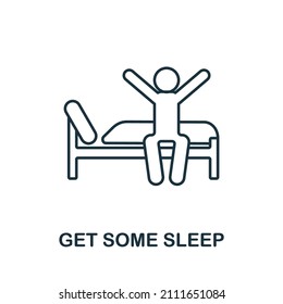 Get Some Sleep icon. Line element from home rest collection. Linear Get Some Sleep icon sign for web design, infographics and more.