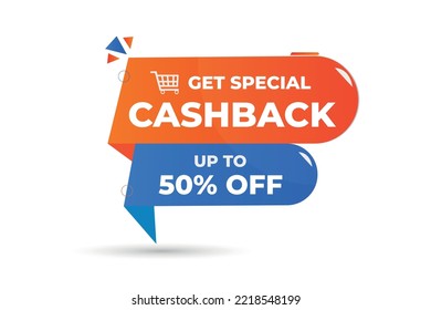 Get special with Cashback vector element 