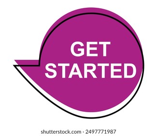 get started button. get started purple sign. key. push button web button offer social media 