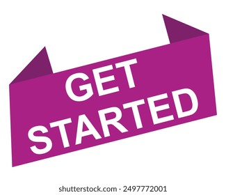 get started button. get started purple sign. key. push button web button offer social media 