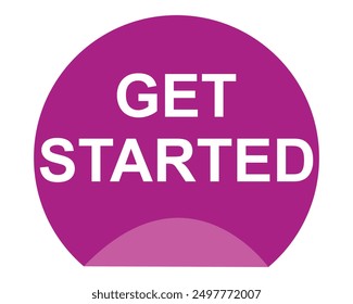 get started button. get started purple sign. key. push button web button offer social media 