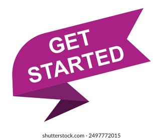 get started button. get started purple sign. key. push button web button offer social media 