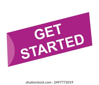 get started button. get started purple sign. key. push button web button offer social media 