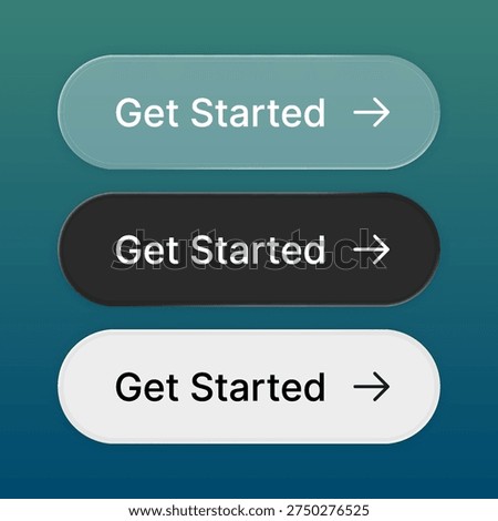 Get started button set for call to action design