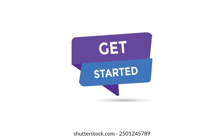 Get started button web banner templates. Vector Illustration 
