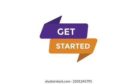 Get started button web banner templates. Vector Illustration 
