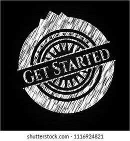 Get Started chalkboard emblem