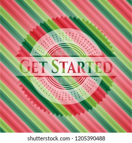 Get Started christmas style badge..