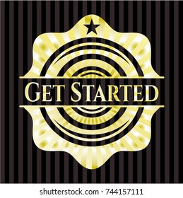 Get Started golden emblem
