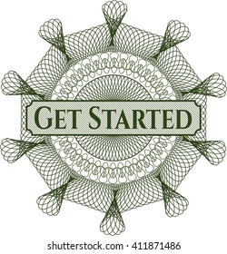 Get Started money style rosette