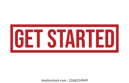 Get Started Rubber Stamp Seal Vector