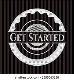 Get Started silver emblem or badge