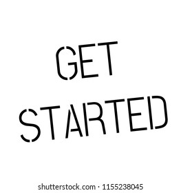 get started stamp