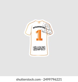 Get a sticker with a unique design of the Afghanistan football jersey! A stylish and vibrant accessory for fans. Show your support for your favorite team!