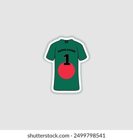 Get a sticker with a unique design of the Bangladesh football jersey! A stylish and vibrant accessory for fans. Show your support for your favorite team!