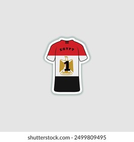 Get a sticker with a unique design of the Egypt football jersey! A stylish and vibrant accessory for fans. Show your support for your favorite team!