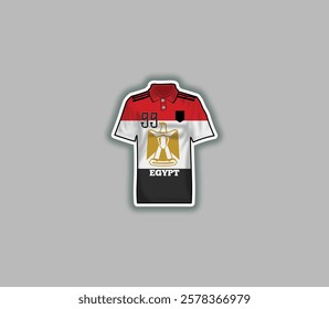 Get a sticker with a unique design of the Egypt football jersey!