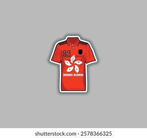 Get a sticker with a unique design of the Hong Kong football jersey!