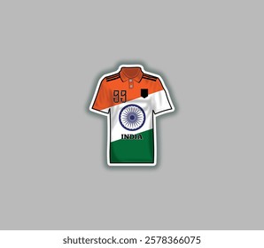 Get a sticker with a unique design of the India football jersey!