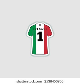 Get a sticker with a unique design of the Italy football jersey! A stylish and vibrant accessory for fans. Show your support for your favorite team!	