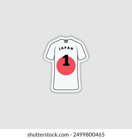 Get a sticker with a unique design of the Japan football jersey! A stylish and vibrant accessory for fans. Show your support for your favorite team!