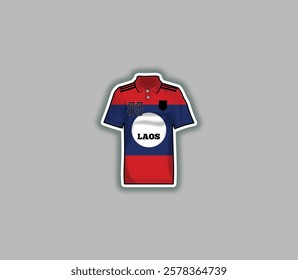 Get a sticker with a unique design of the Laos football jersey!